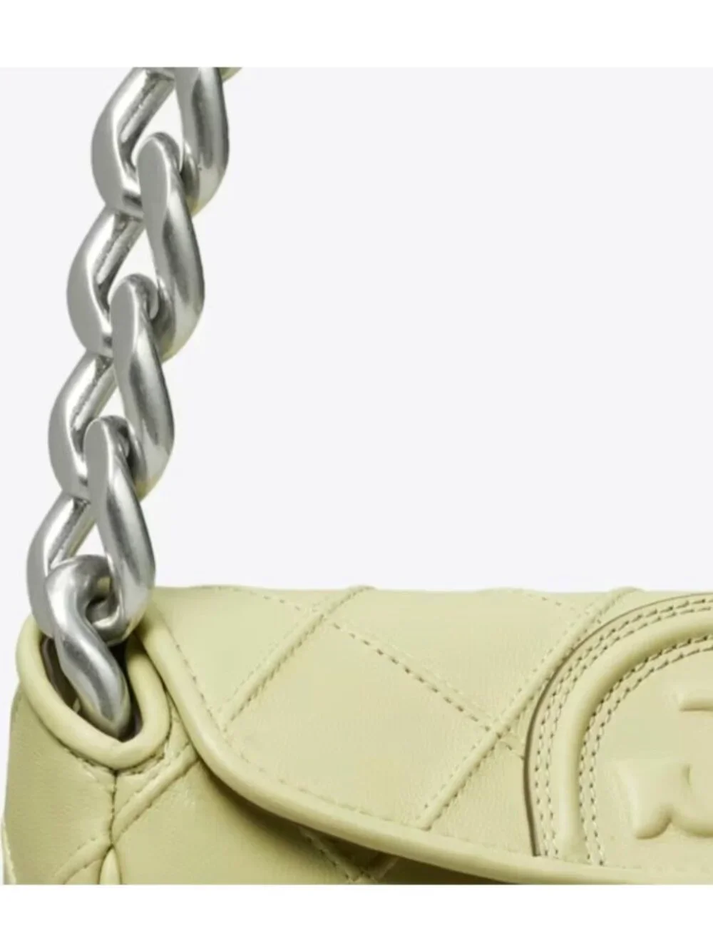 AUTH Tory Burch Olive Fleming Crescent Shoulder Bag- NEW WITH TAGS